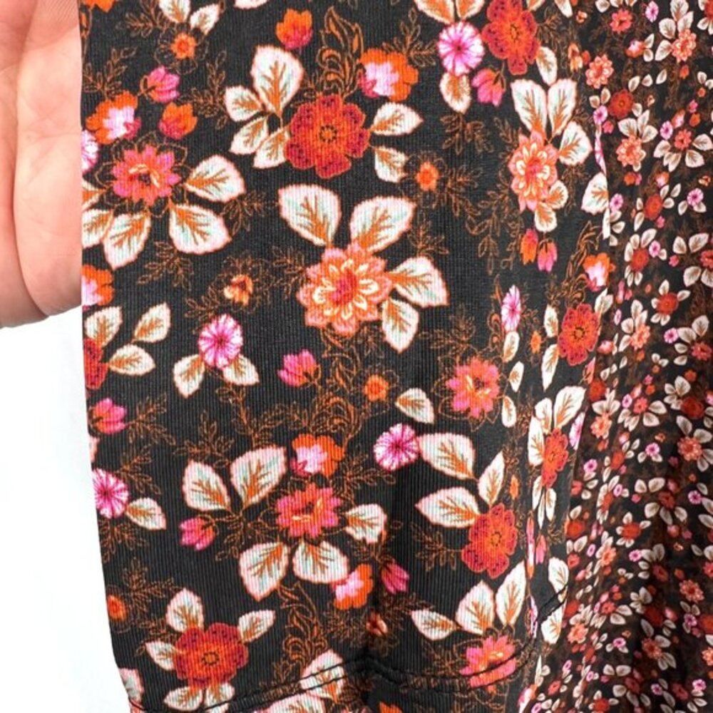 NEW Ramy Brook Floral Heidi Dress bodycon sheath midi grunge retro high‎ neck XL - Picture 4 of 16